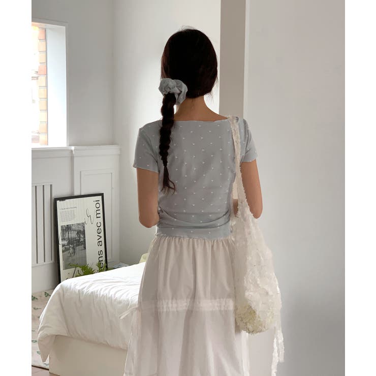 ハートシャーリングリボンVネックT+ヘアシュシュセット | by muni:r | 詳細画像7 