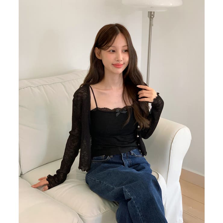 パールボタンフリルカーディガン | by muni:r | 詳細画像12 