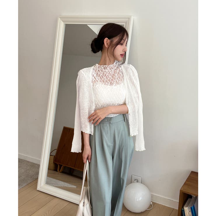 パールボタンフリルカーディガン | by muni:r | 詳細画像2 