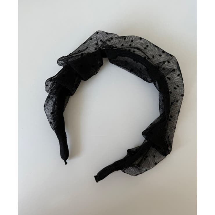 ドットチュールレースシャーリングカチューシャ | by muni:r | 詳細画像1 