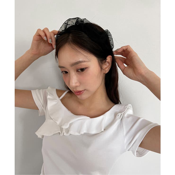 ドットチュールレースシャーリングカチューシャ | by muni:r | 詳細画像5 