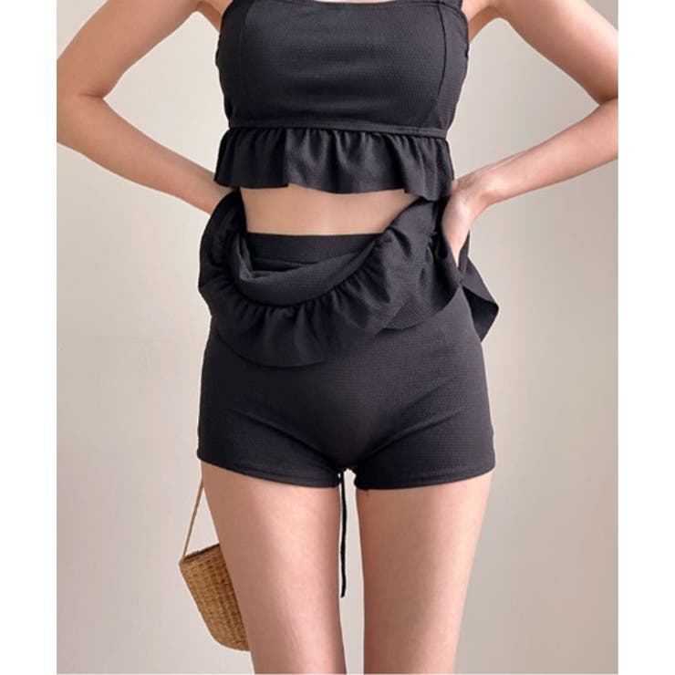 バックコルセット×フリル 2ピースビキニ | by muni:r | 詳細画像10 