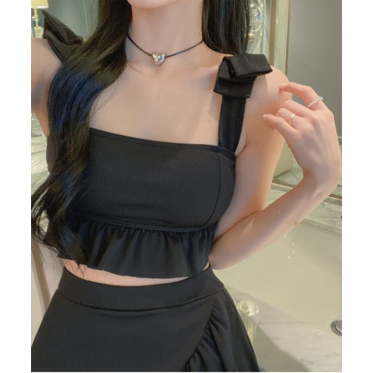 バックコルセット×フリル 2ピースビキニ | by muni:r | 詳細画像2 