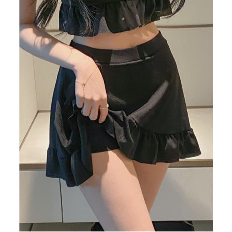 バックコルセット×フリル 2ピースビキニ | by muni:r | 詳細画像4 