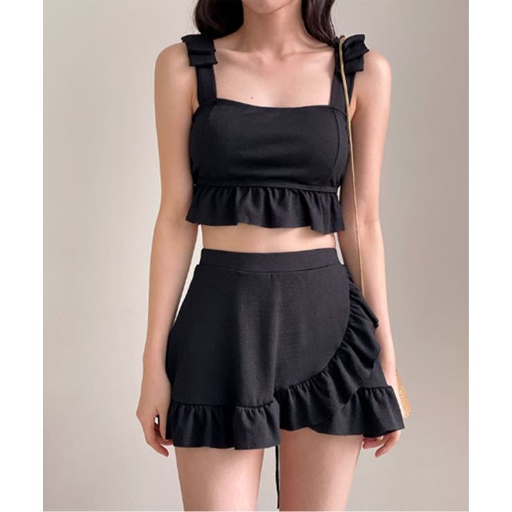 バックコルセット×フリル 2ピースビキニ | by muni:r | 詳細画像7 