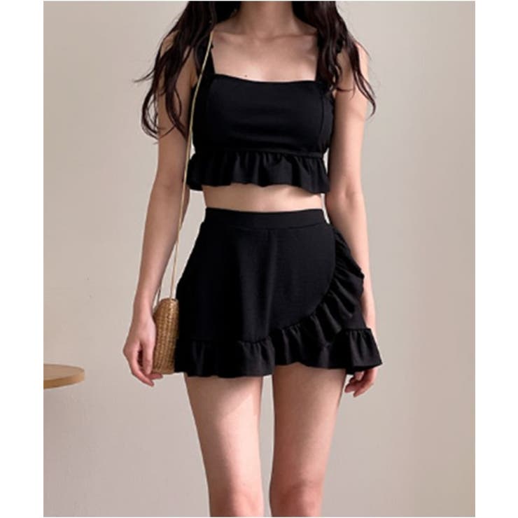 バックコルセット×フリル 2ピースビキニ | by muni:r | 詳細画像8 