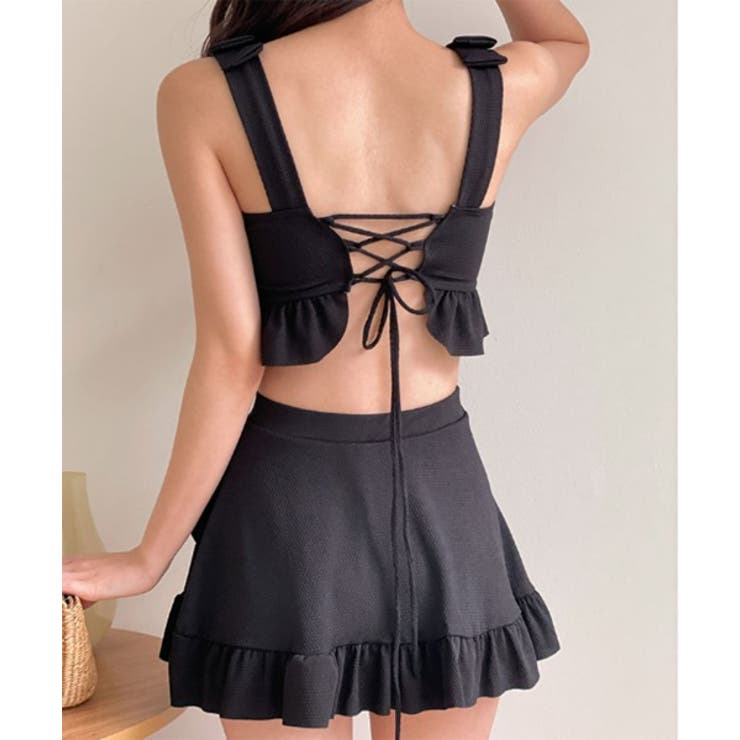 バックコルセット×フリル 2ピースビキニ | by muni:r | 詳細画像9 