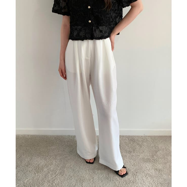 【低身長/高身長/5色展開】ピンタックワイドロングスラックス | by muni:r | 詳細画像10 