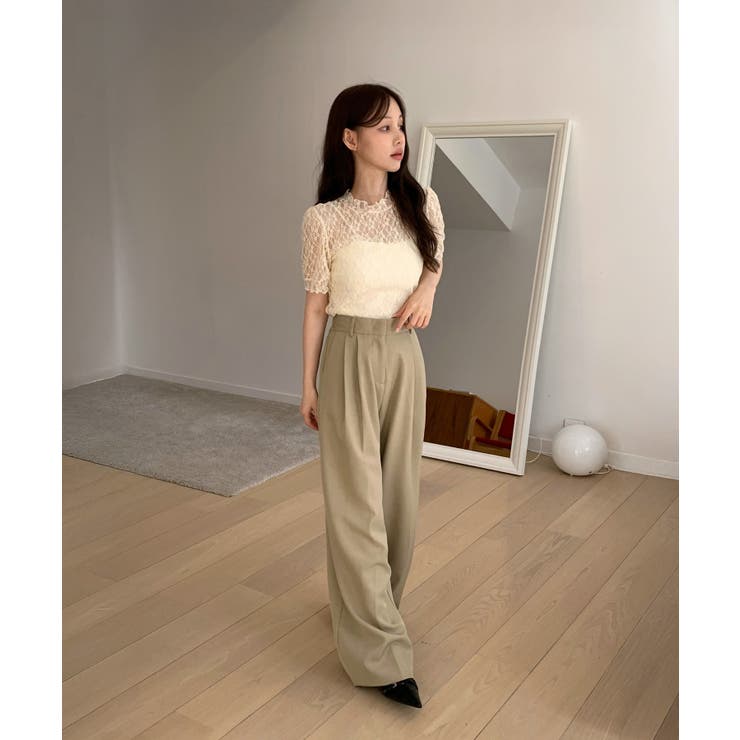 【低身長/高身長/5色展開】ピンタックワイドロングスラックス | by muni:r | 詳細画像15 