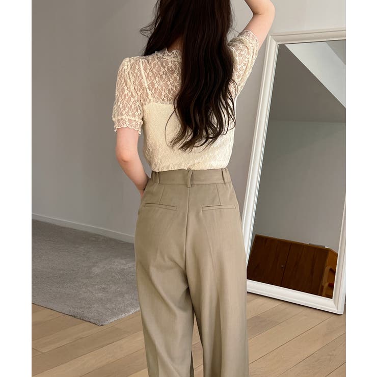 【低身長/高身長/5色展開】ピンタックワイドロングスラックス | by muni:r | 詳細画像16 