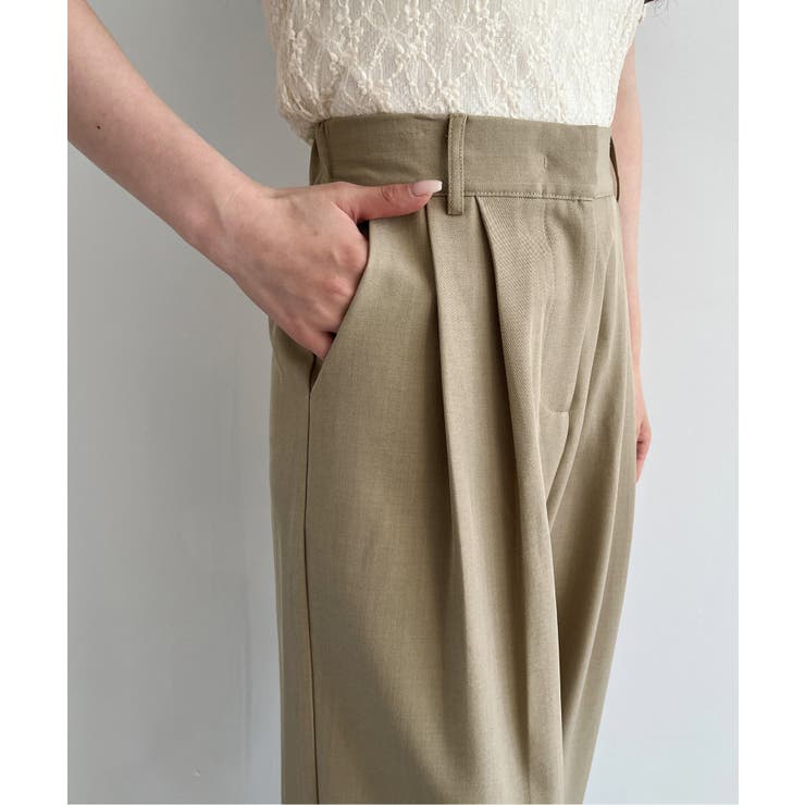 【低身長/高身長/5色展開】ピンタックワイドロングスラックス | by muni:r | 詳細画像20 