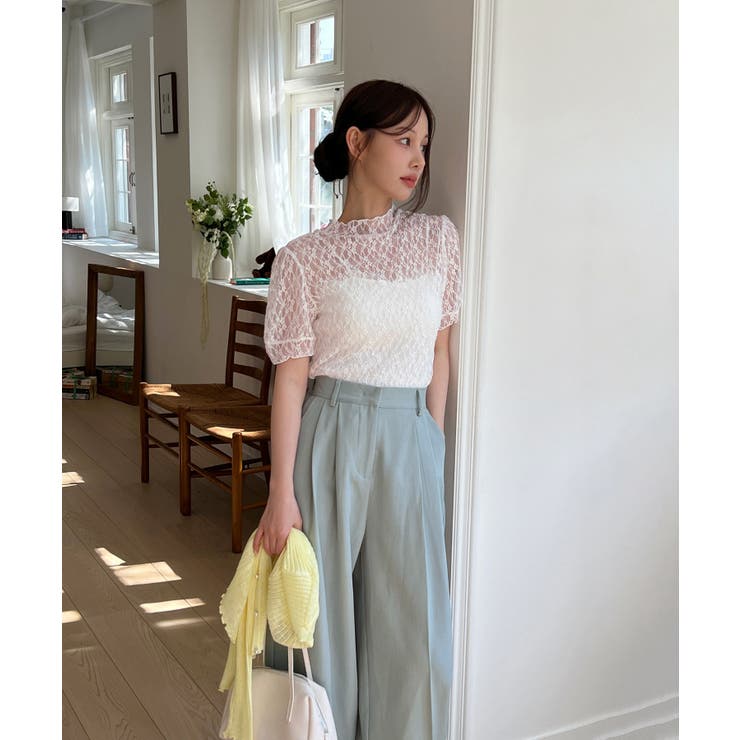 【低身長/高身長/5色展開】ピンタックワイドロングスラックス | by muni:r | 詳細画像24 