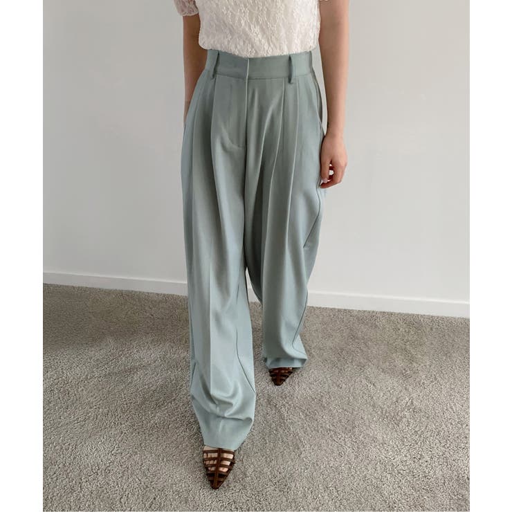 【低身長/高身長/5色展開】ピンタックワイドロングスラックス | by muni:r | 詳細画像29 