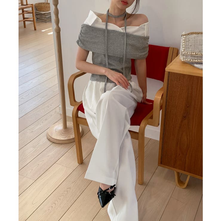 【低身長/高身長/5色展開】ピンタックワイドロングスラックス | by muni:r | 詳細画像3 