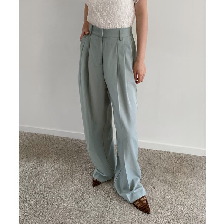 【低身長/高身長/5色展開】ピンタックワイドロングスラックス | by muni:r | 詳細画像30 