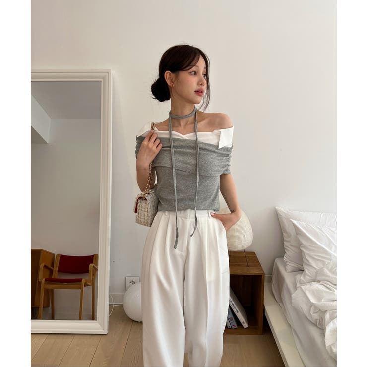 【低身長/高身長/5色展開】ピンタックワイドロングスラックス | by muni:r | 詳細画像4 