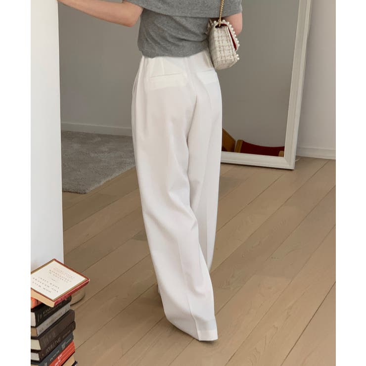 【低身長/高身長/5色展開】ピンタックワイドロングスラックス | by muni:r | 詳細画像5 