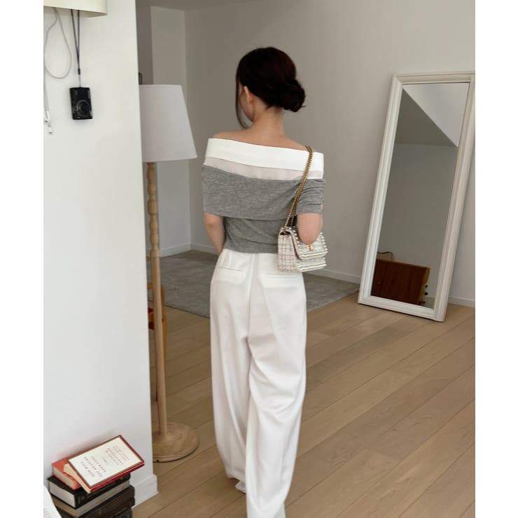 【低身長/高身長/5色展開】ピンタックワイドロングスラックス | by muni:r | 詳細画像6 