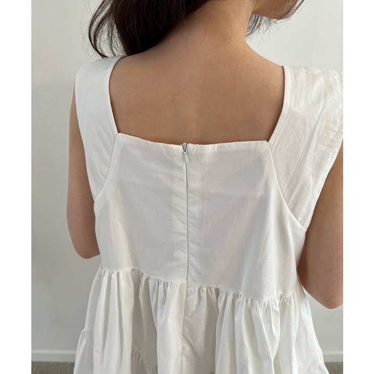 【着用動画あり・2色展開】ピュアカンカンリボンミニワンピース | by muni:r | 詳細画像19 