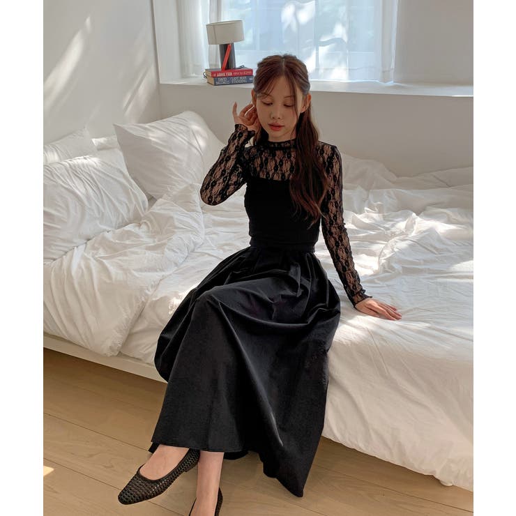 シースルーレーススリーブトップス | by muni:r | 詳細画像4 