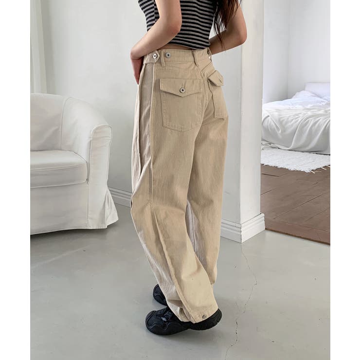 ボタンディテールルーズパンツ/2025 AW COLLECTION | by muni:r | 詳細画像16 