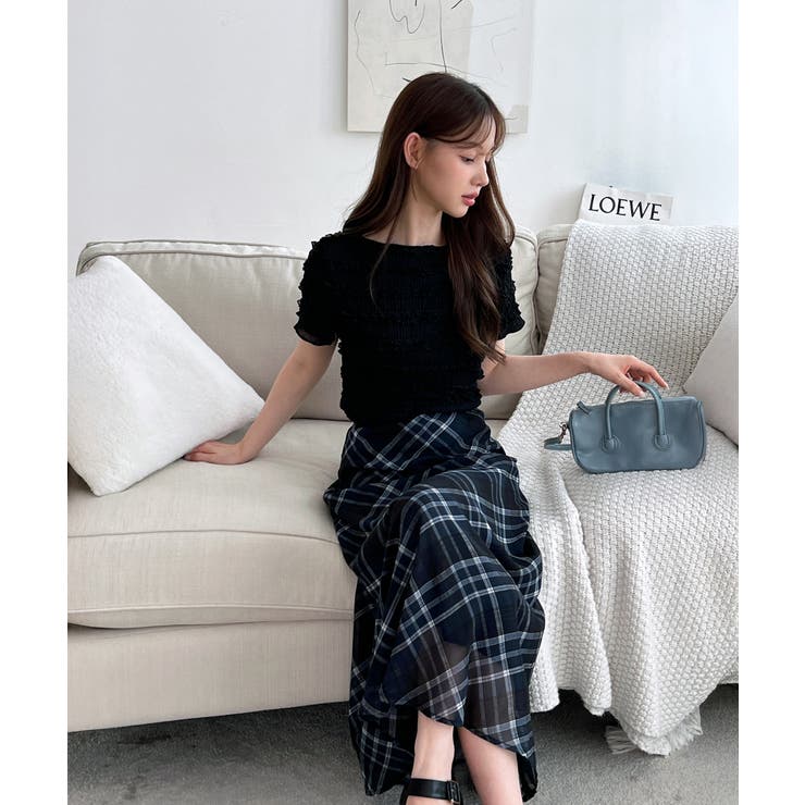 チェックフレアロングスカート | by muni:r | 詳細画像2 