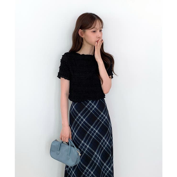 チェックフレアロングスカート | by muni:r | 詳細画像4 