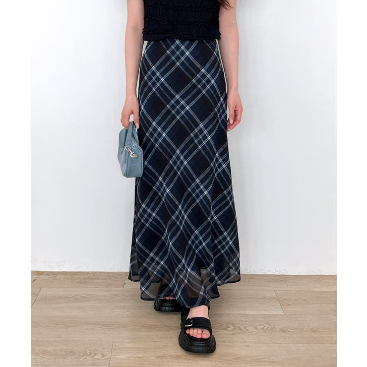 チェックフレアロングスカート | by muni:r | 詳細画像5 