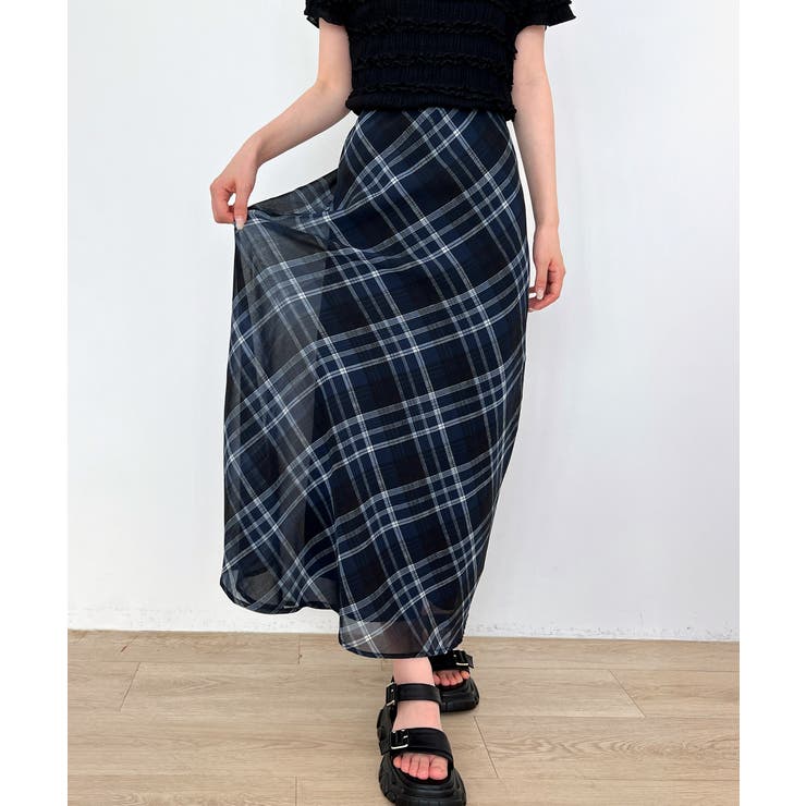 チェックフレアロングスカート | by muni:r | 詳細画像7 