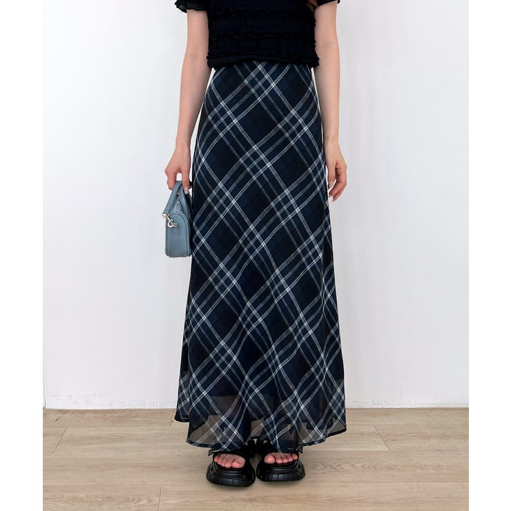 チェックフレアロングスカート | by muni:r | 詳細画像8 