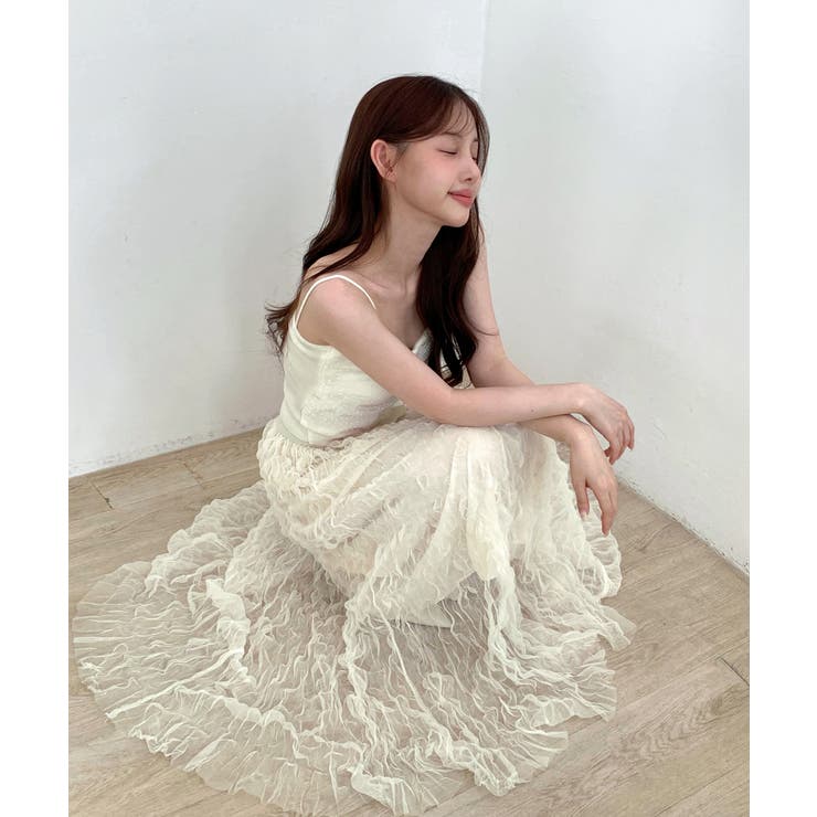 Merci♥ロングスカート Melanie ☆メルシー 2025新作☆ MISCH MASCH｜2025春夏新作 シアーギンガムチェックスカート