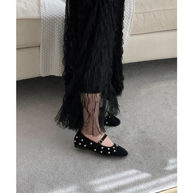 クリームウェーブシフォンマキシスカート | by muni:r | 詳細画像16 