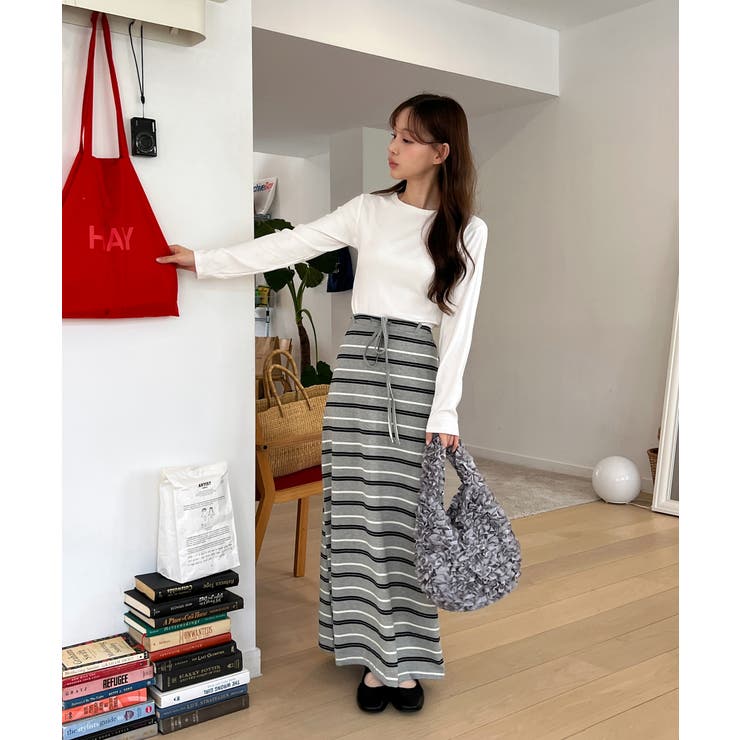 ストライプフレアマキシスカート/2025 AW COLLECTION | by muni:r | 詳細画像2 