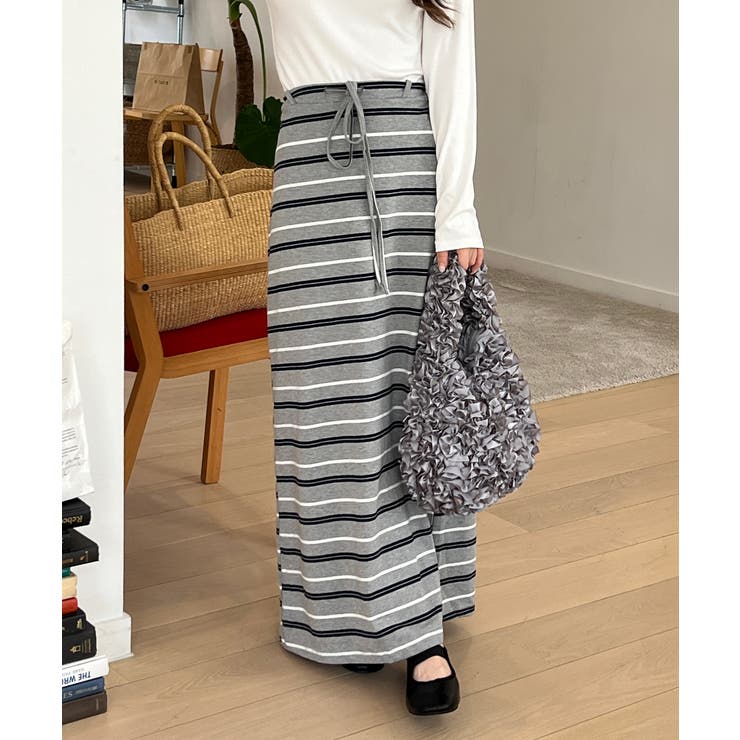 ストライプフレアマキシスカート/2025 AW COLLECTION | by muni:r | 詳細画像3 