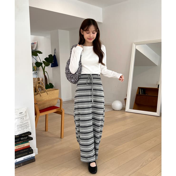 ストライプフレアマキシスカート/2025 AW COLLECTION | by muni:r | 詳細画像5 