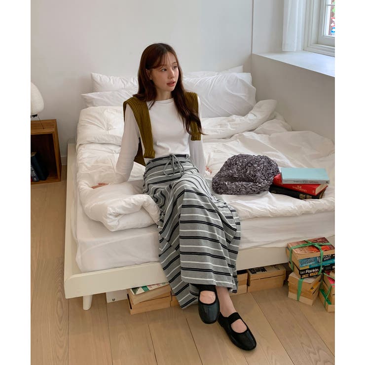 ストライプフレアマキシスカート/2025 AW COLLECTION | by muni:r | 詳細画像6 