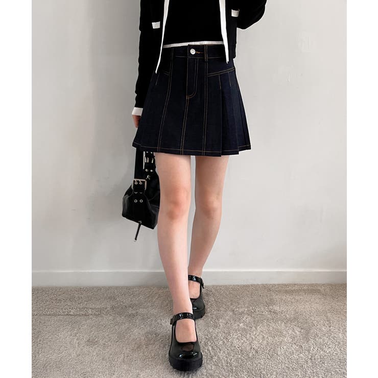 デニムプリーツミニスカート/2025 AW COLLECTION | by muni:r | 詳細画像10 