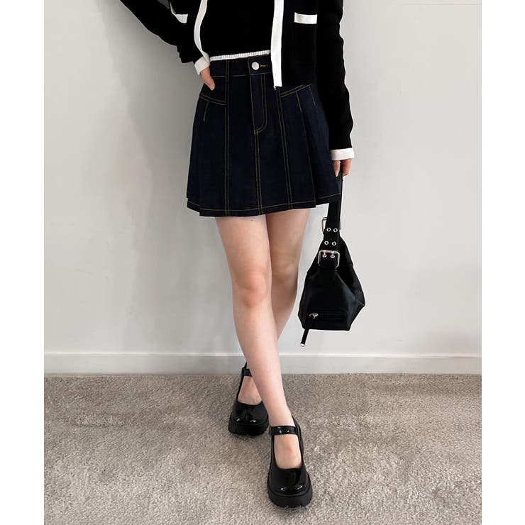 デニムプリーツミニスカート/2025 AW COLLECTION | by muni:r | 詳細画像11 