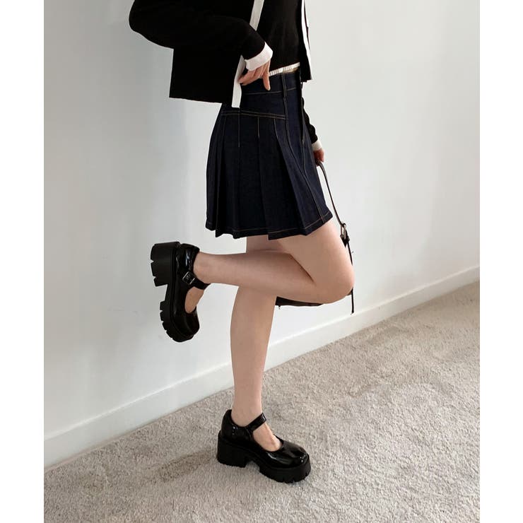 デニムプリーツミニスカート/2025 AW COLLECTION | by muni:r | 詳細画像12 