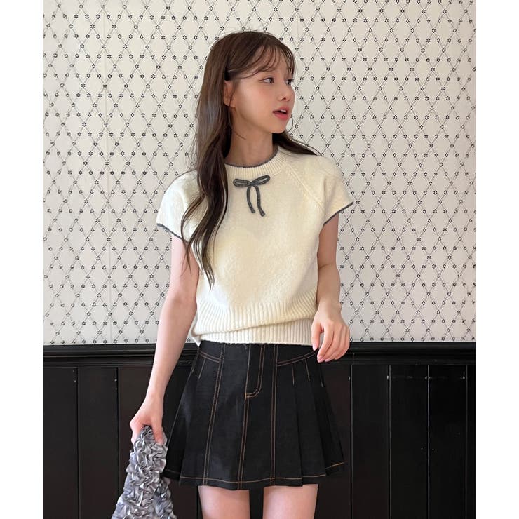 デニムプリーツミニスカート/2025 AW COLLECTION | by muni:r | 詳細画像2 