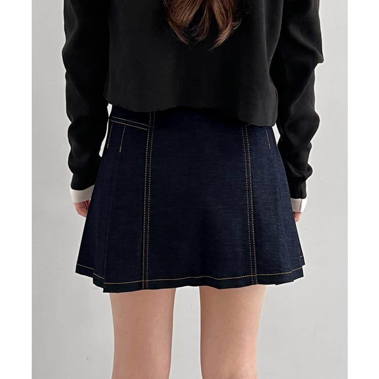 デニムプリーツミニスカート/2025 AW COLLECTION | by muni:r | 詳細画像22 