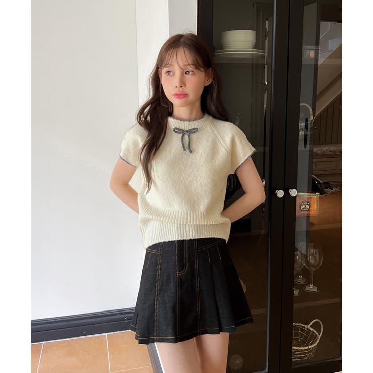 デニムプリーツミニスカート/2025 AW COLLECTION | by muni:r | 詳細画像7 