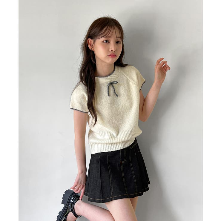 デニムプリーツミニスカート/2025 AW COLLECTION | by muni:r | 詳細画像8 