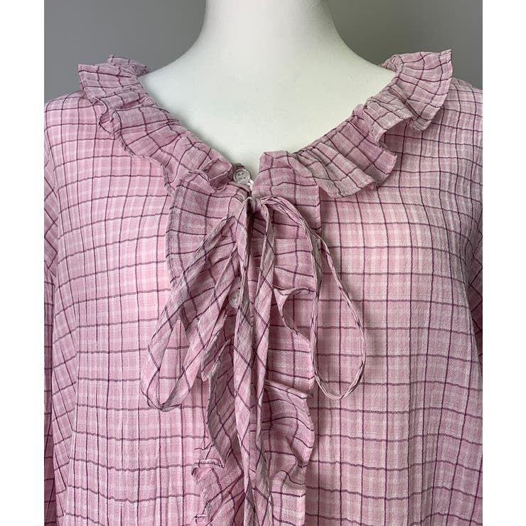 チェックラッフルブラウス/2025 AW COLLECTION | by muni:r | 詳細画像25 