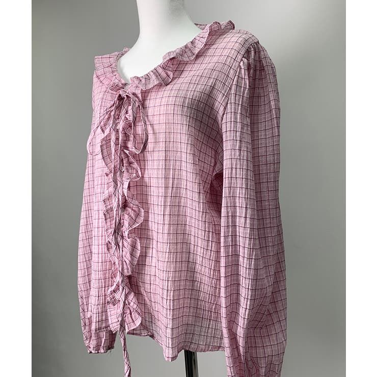 チェックラッフルブラウス/2025 AW COLLECTION | by muni:r | 詳細画像26 