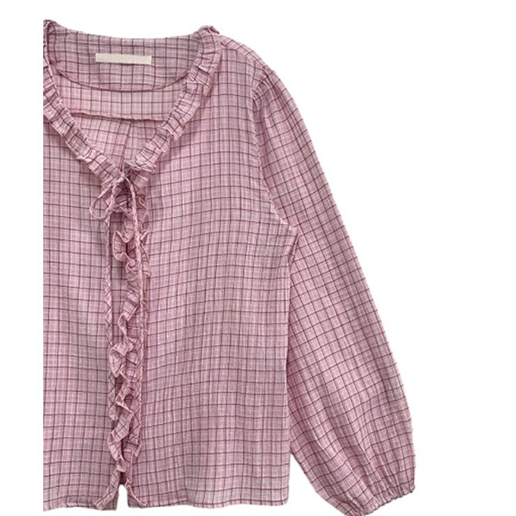 チェックラッフルブラウス/2025 AW COLLECTION | by muni:r | 詳細画像28 