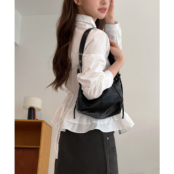 リルヘムコットンシャツブラウス/2025 AW COLLECTION | by muni:r | 詳細画像4 