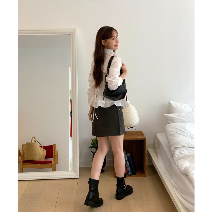 リルヘムコットンシャツブラウス/2025 AW COLLECTION | by muni:r | 詳細画像7 