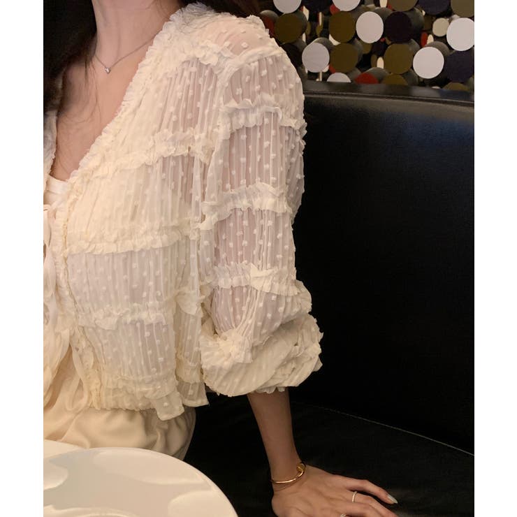 クリームシフォンストリングブラウス/2025 AW COLLECTION | by muni:r | 詳細画像10 