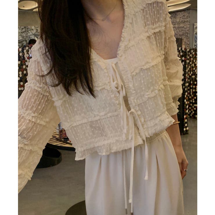 クリームシフォンストリングブラウス/2025 AW COLLECTION | by muni:r | 詳細画像15 